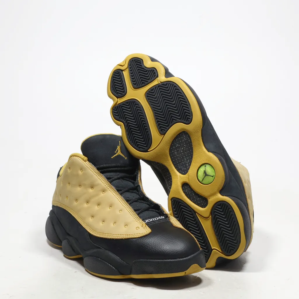 Air Jordan 13 Retro Sport Shoes Leather Yellow Color For Men