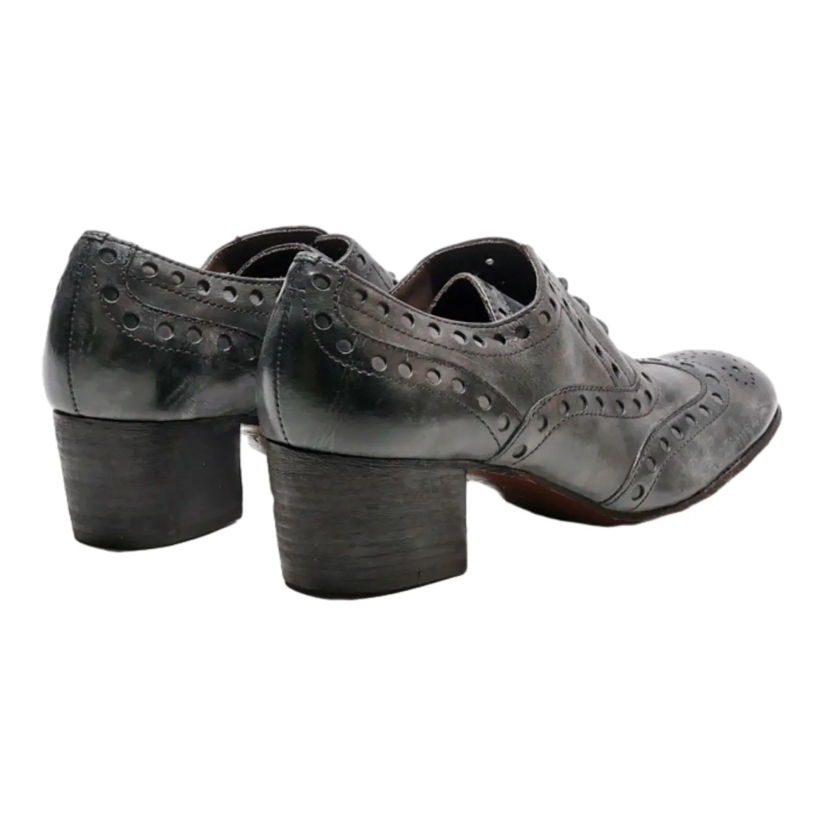 ASH Brogue Shoes Grey Leather Womens UK 3