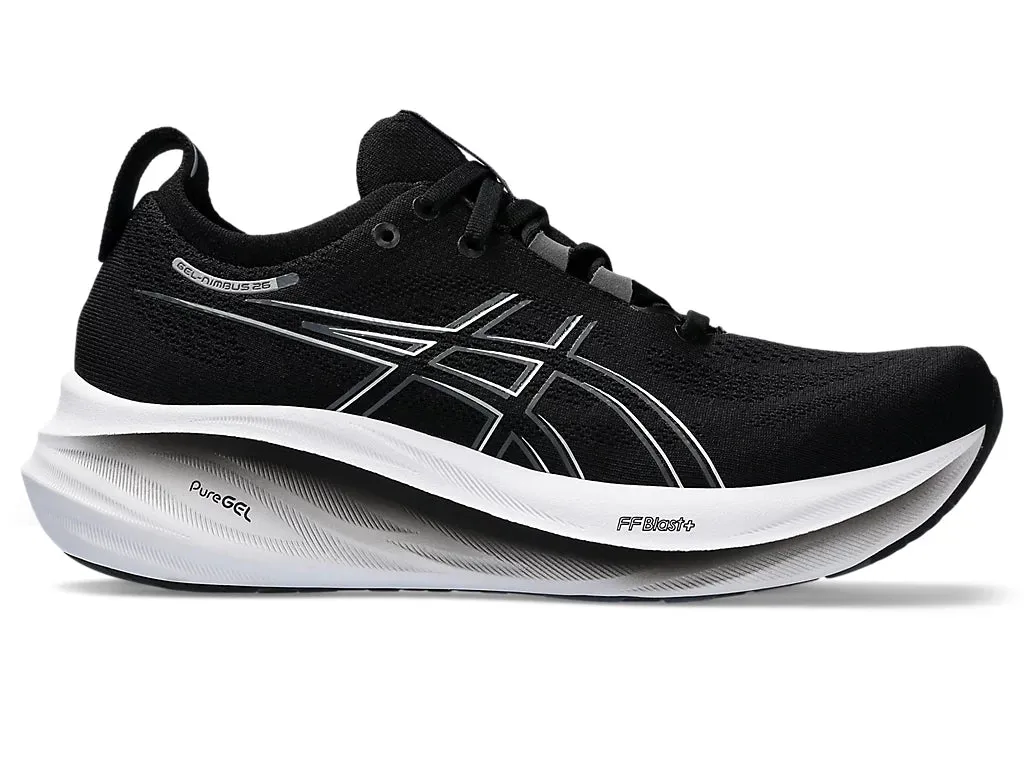 Asics Womens Gel Nimbus 26- Black/Graphite Grey (1012B601-001)