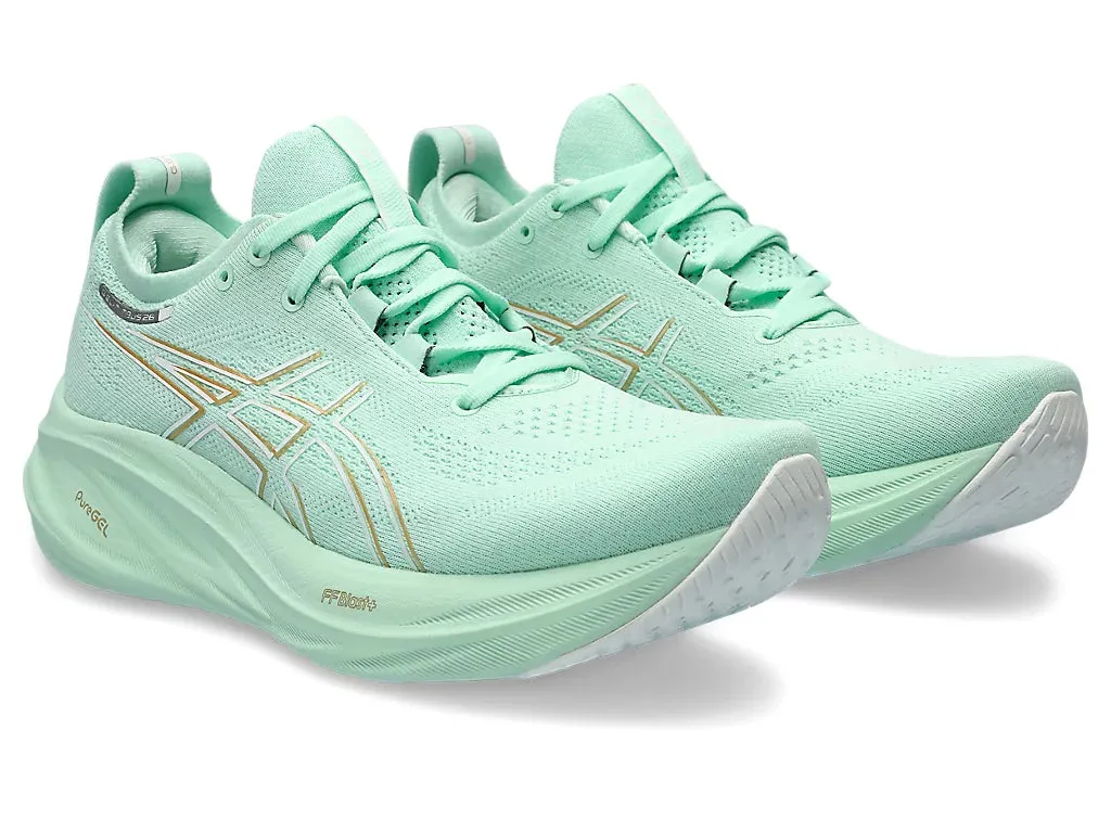 Asics Womens Gel Nimbus 26 Wide - Mint Tint/Pale Mint (1012B602-300)