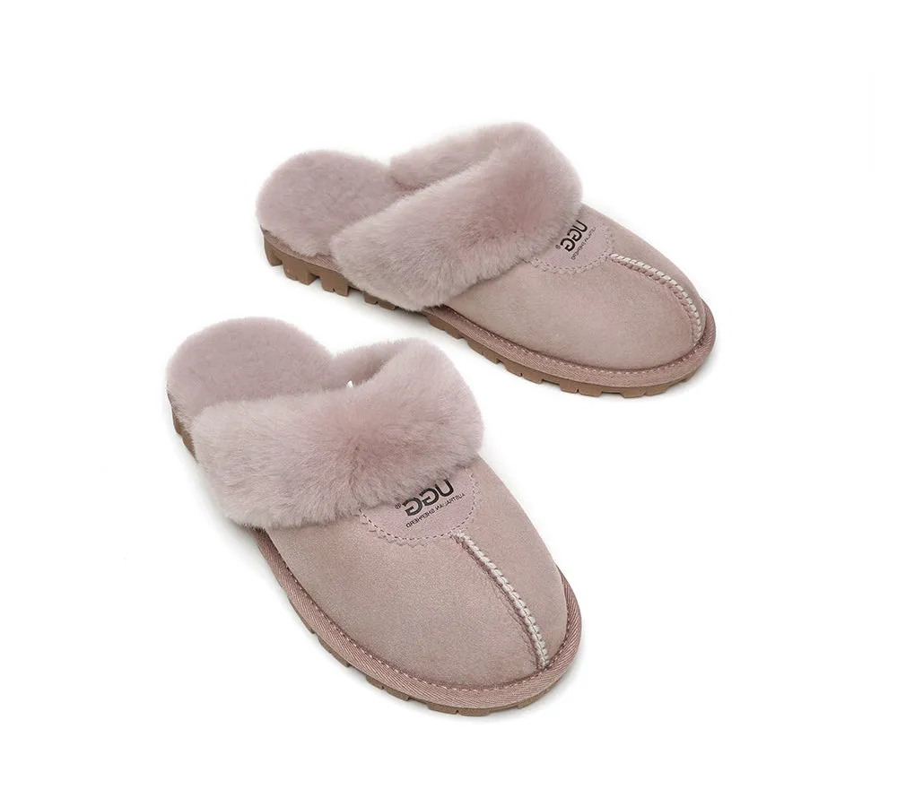 Australian Shepherd® UGG Slippers Double Face Sheepskin Unisex Waffle Scuff