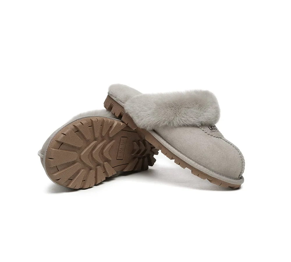 Australian Shepherd® UGG Slippers Double Face Sheepskin Unisex Waffle Scuff