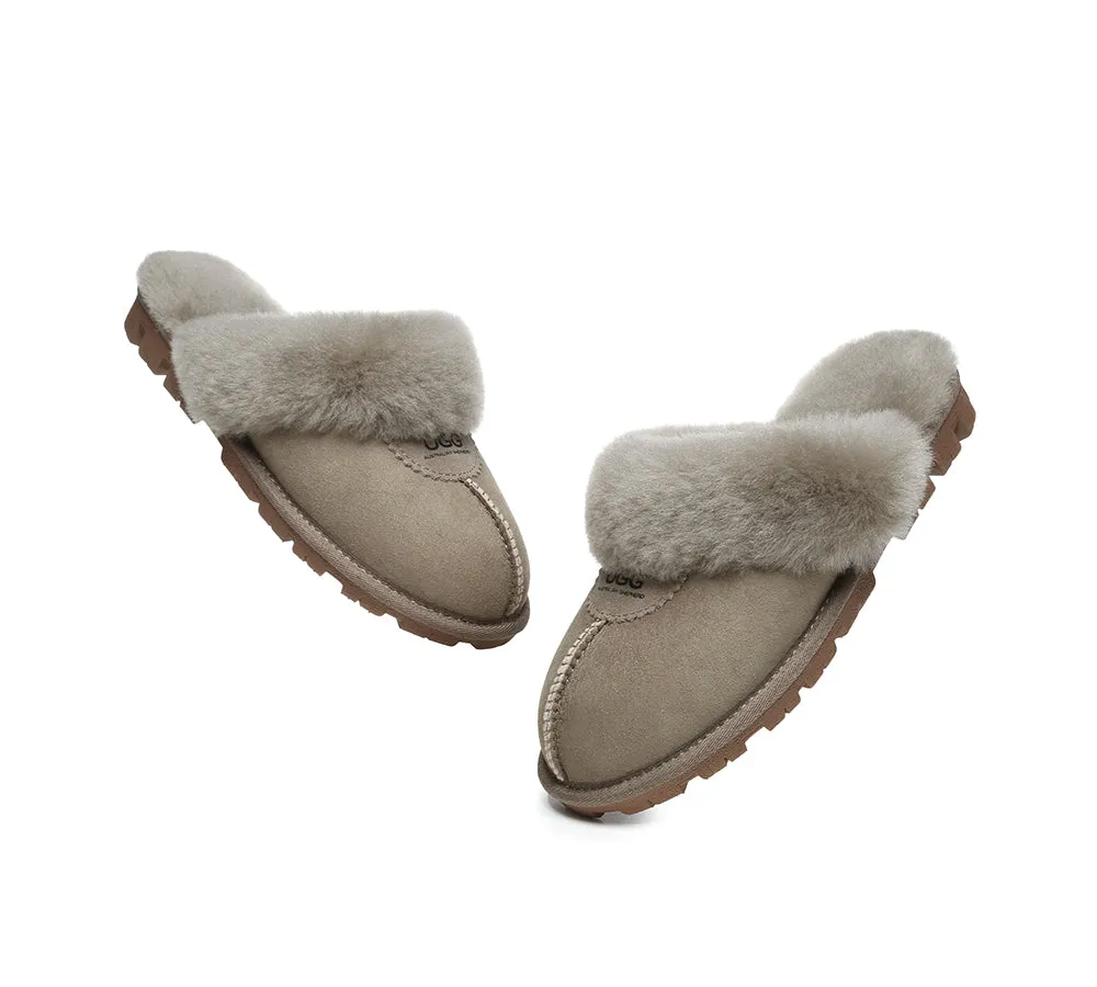 Australian Shepherd® UGG Slippers Double Face Sheepskin Unisex Waffle Scuff