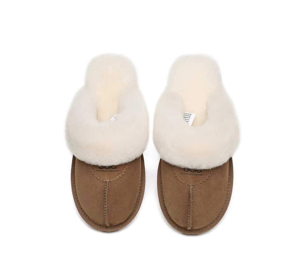 Australian Shepherd® UGG Slippers Double Face Sheepskin Unisex Waffle Scuff