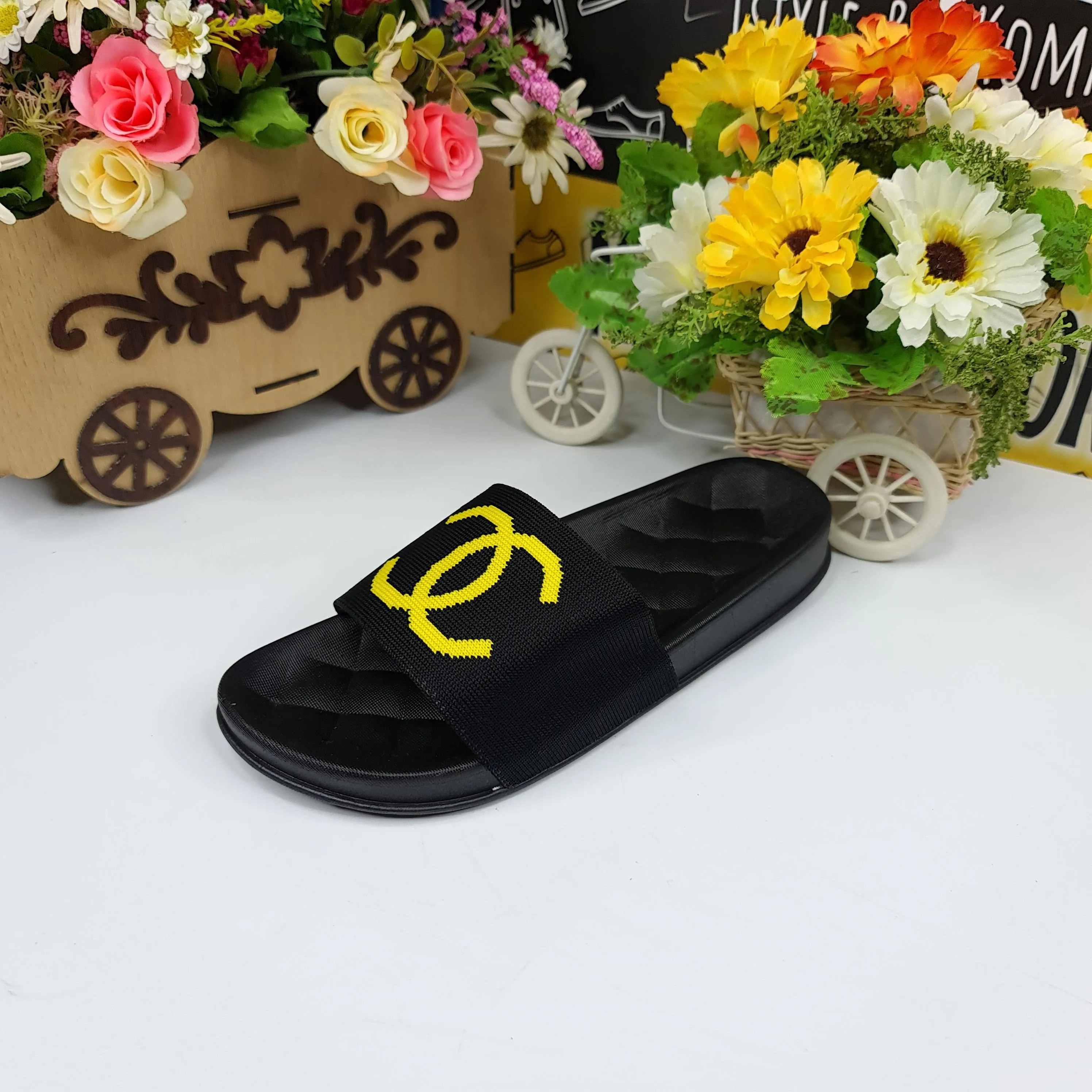 Black Casual Slides