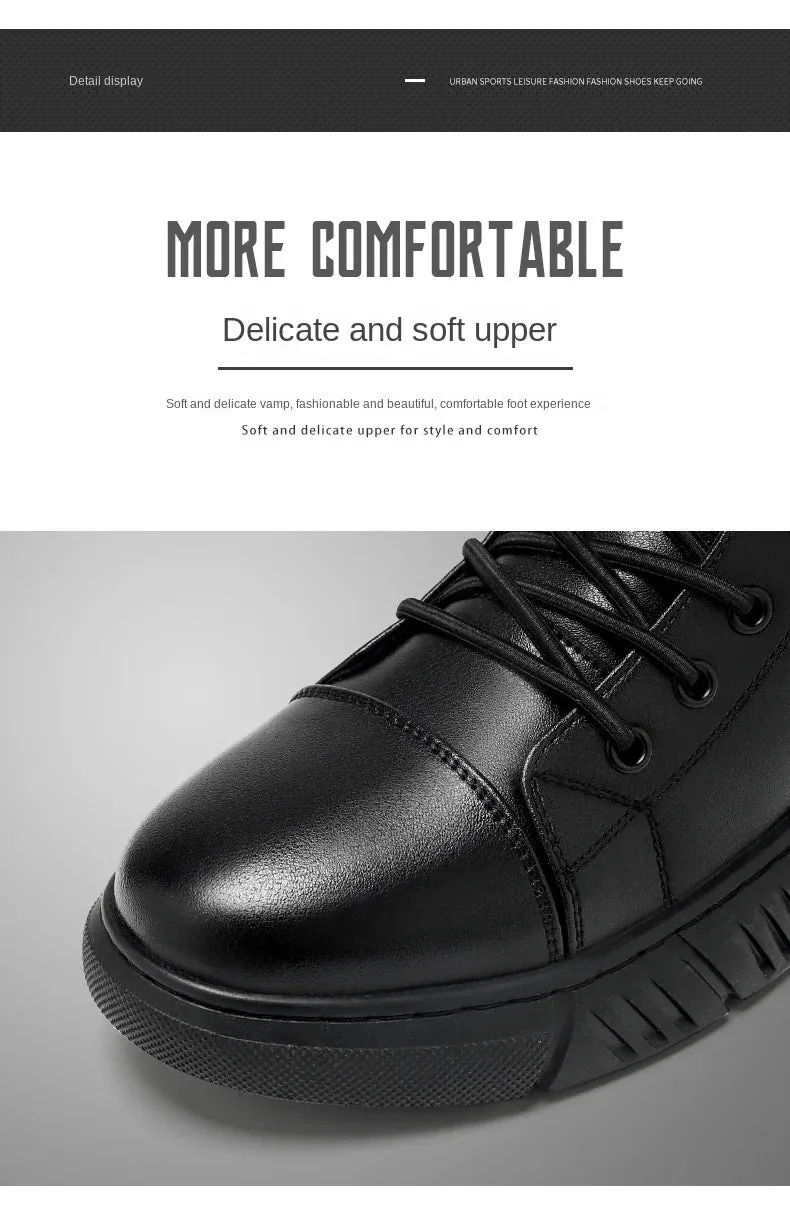 Black Volcan Martini Leather Platform Boots