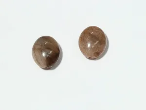 Brown Oval Plastic Beads - 24x20 mm