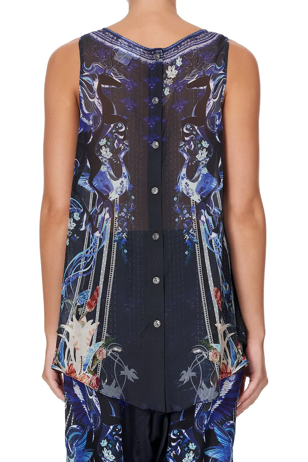 BUTTON BACK TOP MARE MYSTIQUE