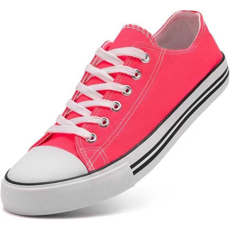Canvas Lace Up Sneakers For Women