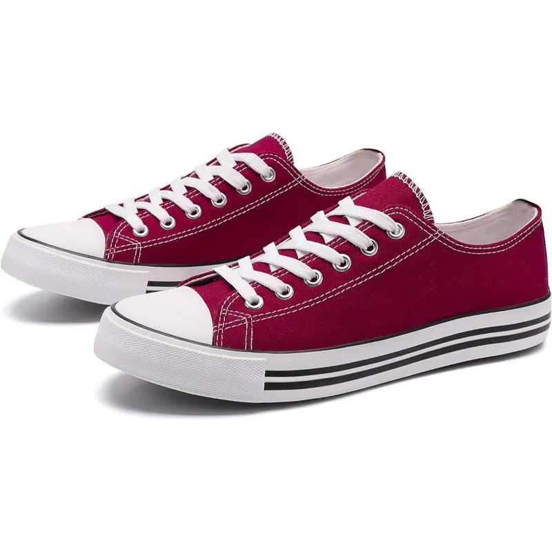 Canvas Lace Up Sneakers For Women