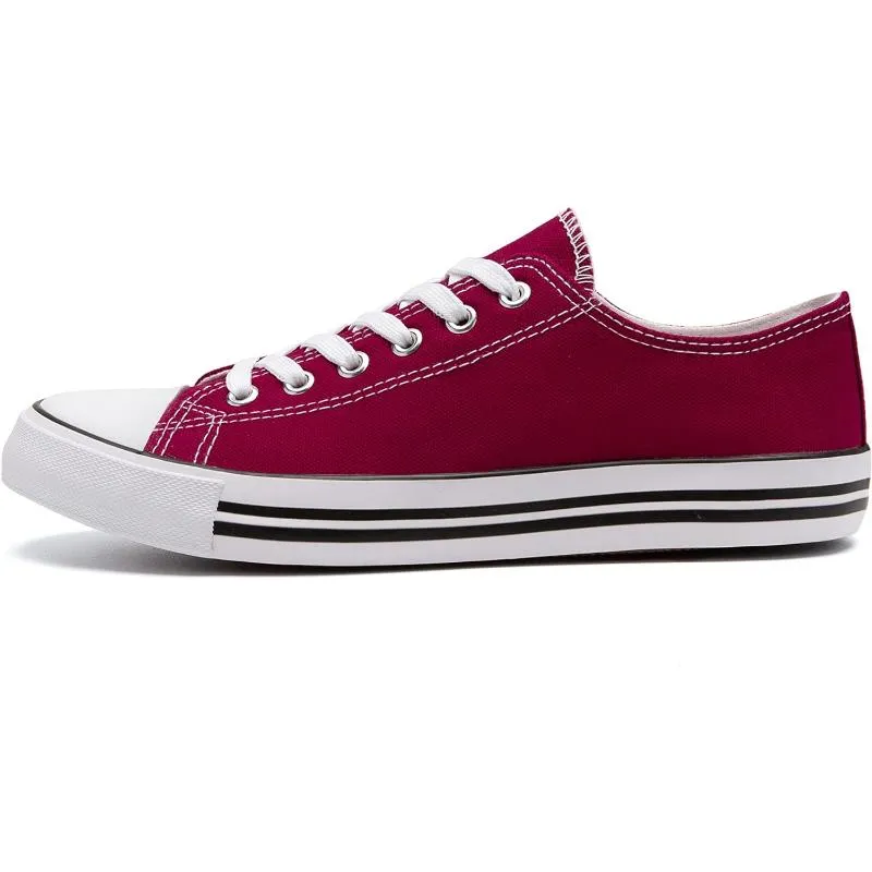 Canvas Lace Up Sneakers For Women