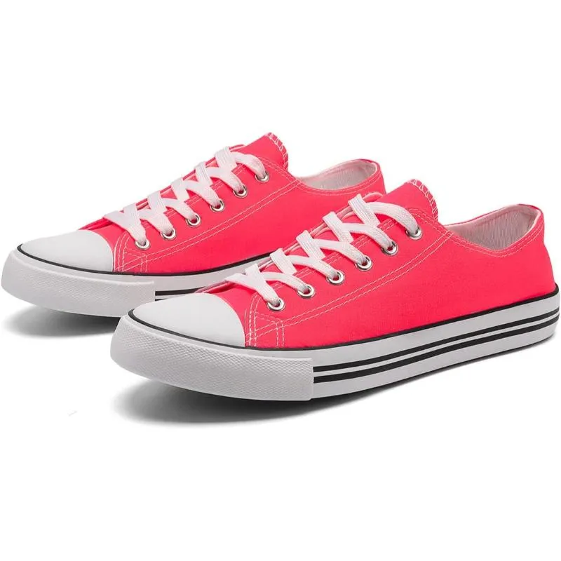 Canvas Lace Up Sneakers For Women