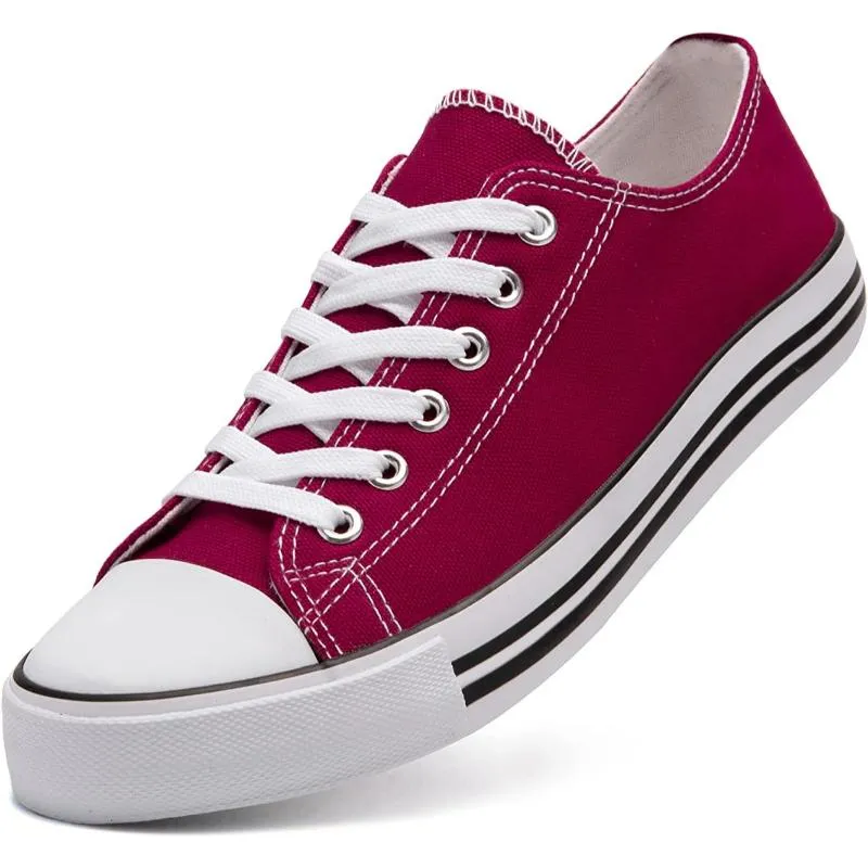 Canvas Lace Up Sneakers For Women