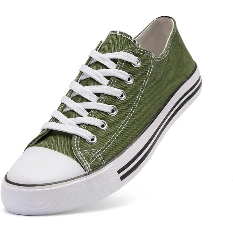 Canvas Lace Up Sneakers For Women