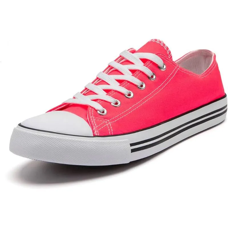 Canvas Lace Up Sneakers For Women