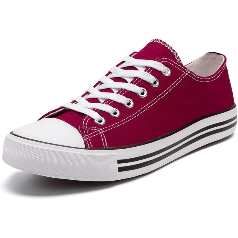 Canvas Lace Up Sneakers For Women