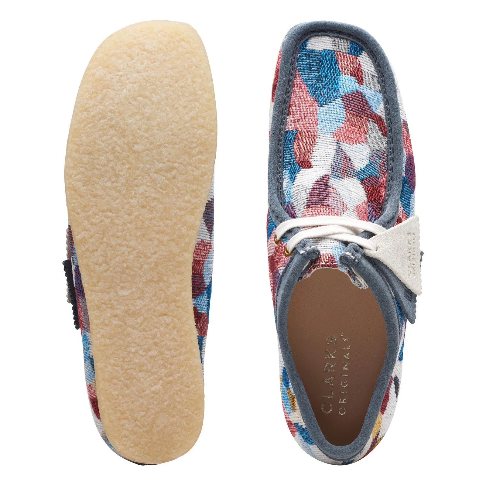 Clarks Originals Wallabee Low Men's Blue Multi Textile 26172247