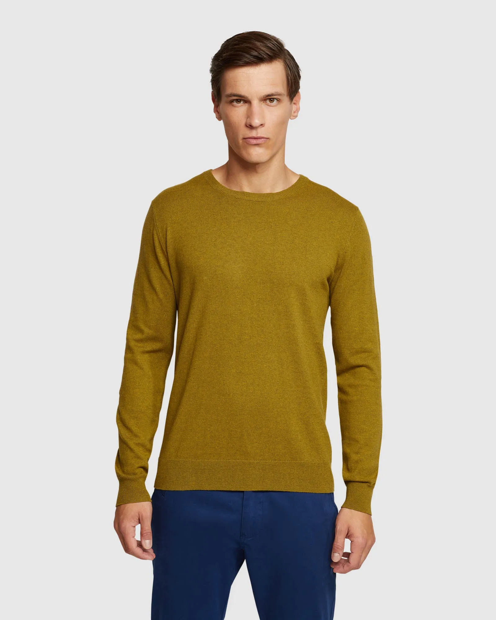 Crew Neck Cotton Cashmere Pullvr