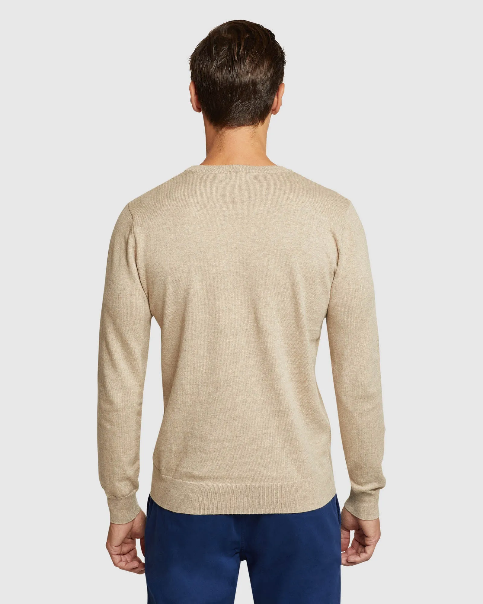 Crew Neck Cotton Cashmere Pullvr