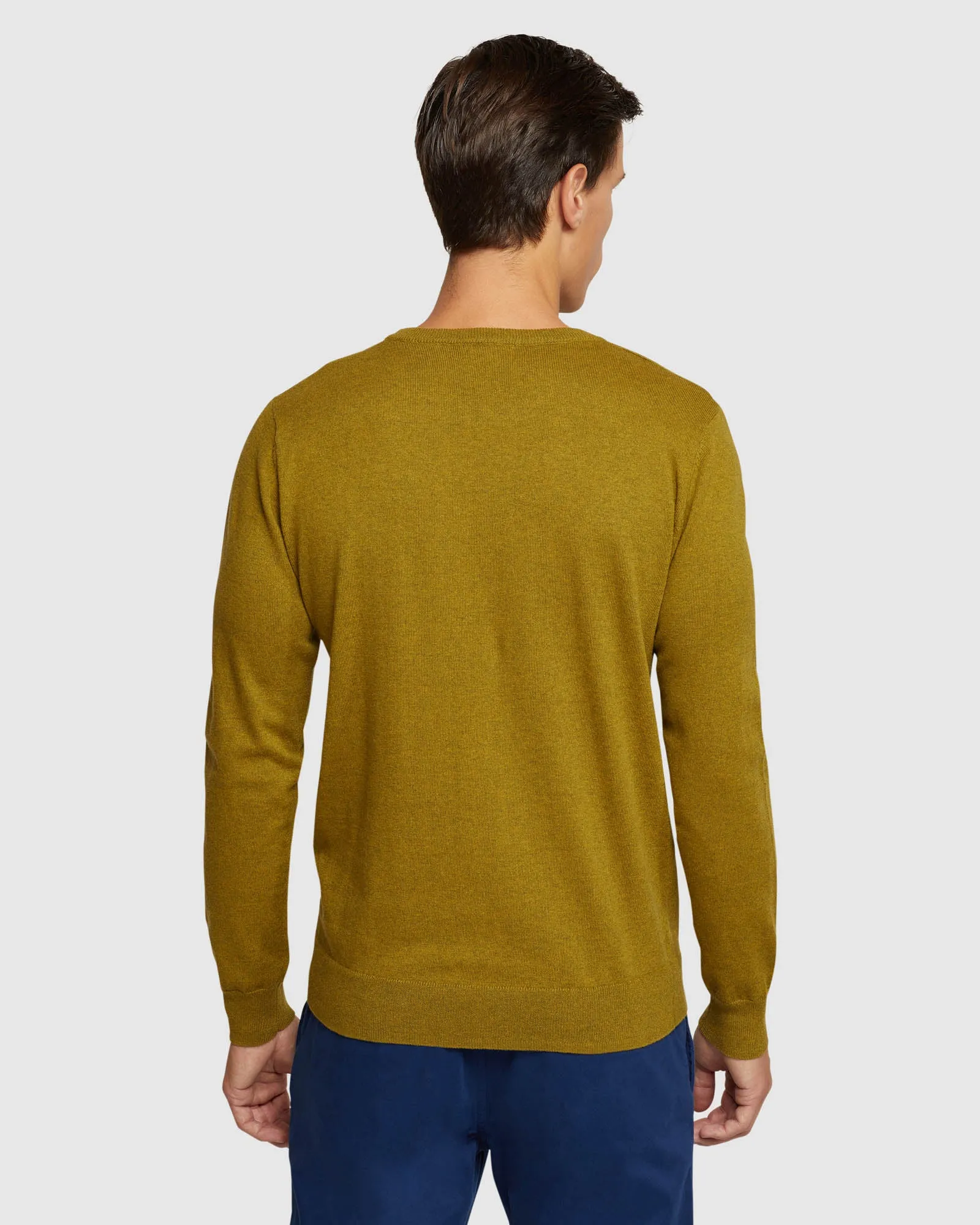 Crew Neck Cotton Cashmere Pullvr