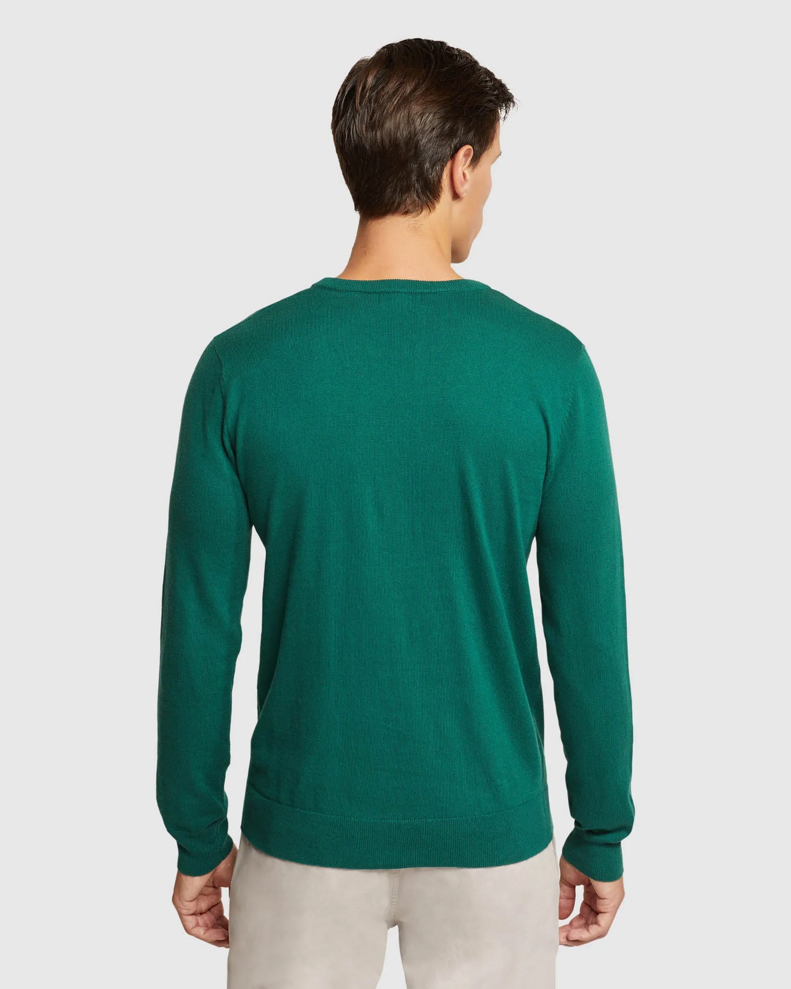 Crew Neck Cotton Cashmere Pullvr