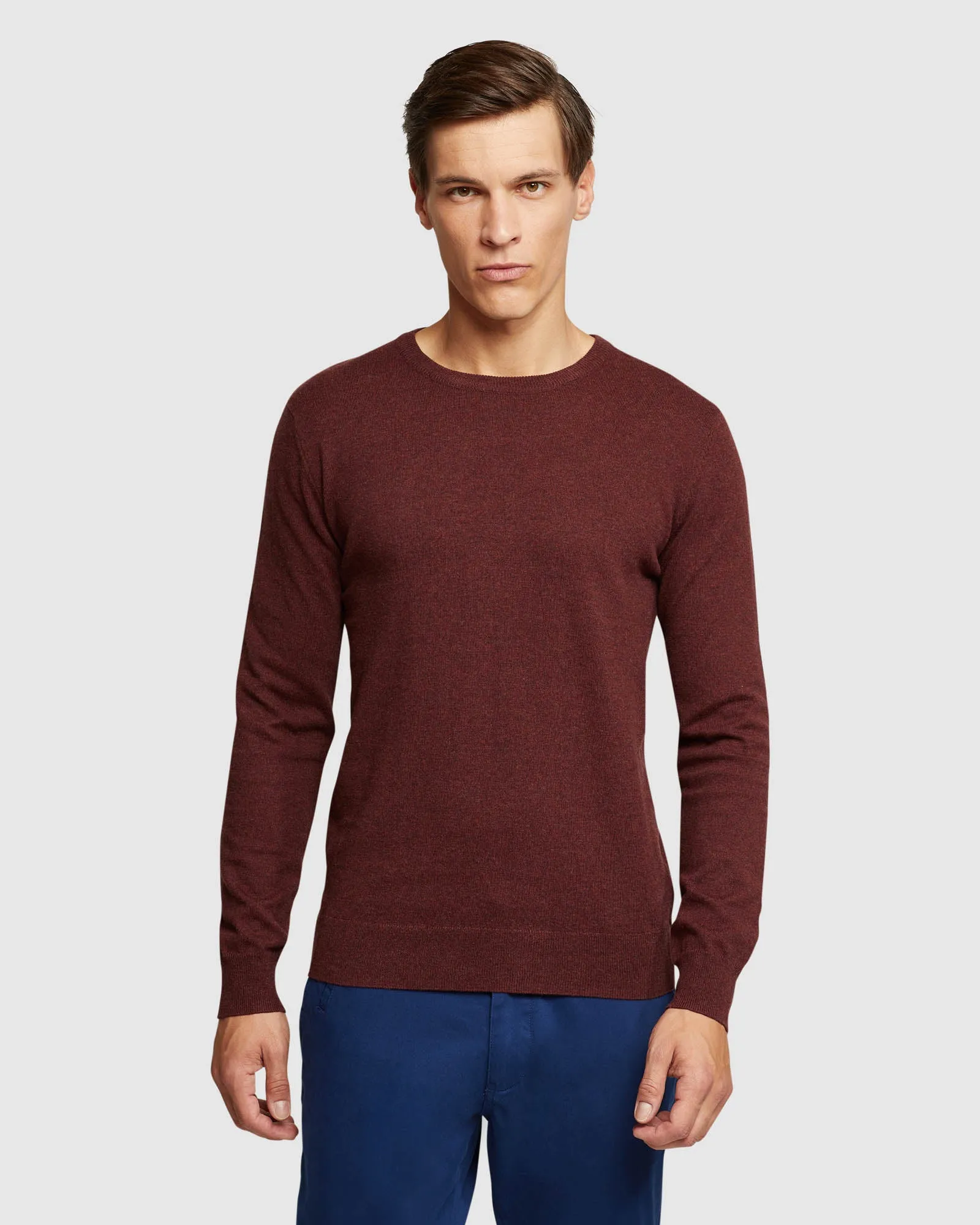 Crew Neck Cotton Cashmere Pullvr
