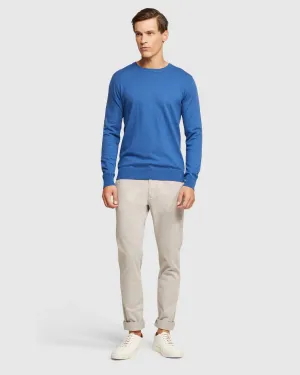 Crew Neck Cotton Cashmere Pullvr