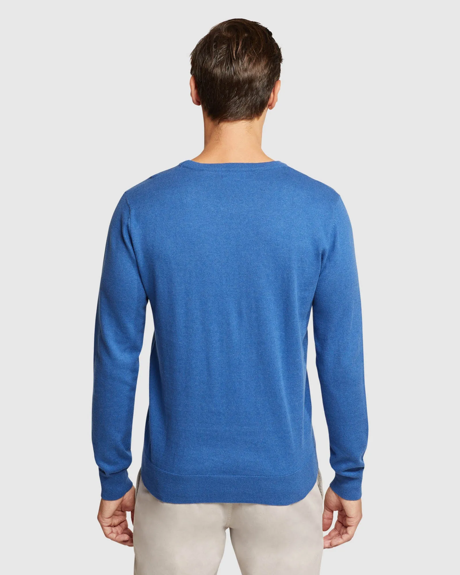 Crew Neck Cotton Cashmere Pullvr