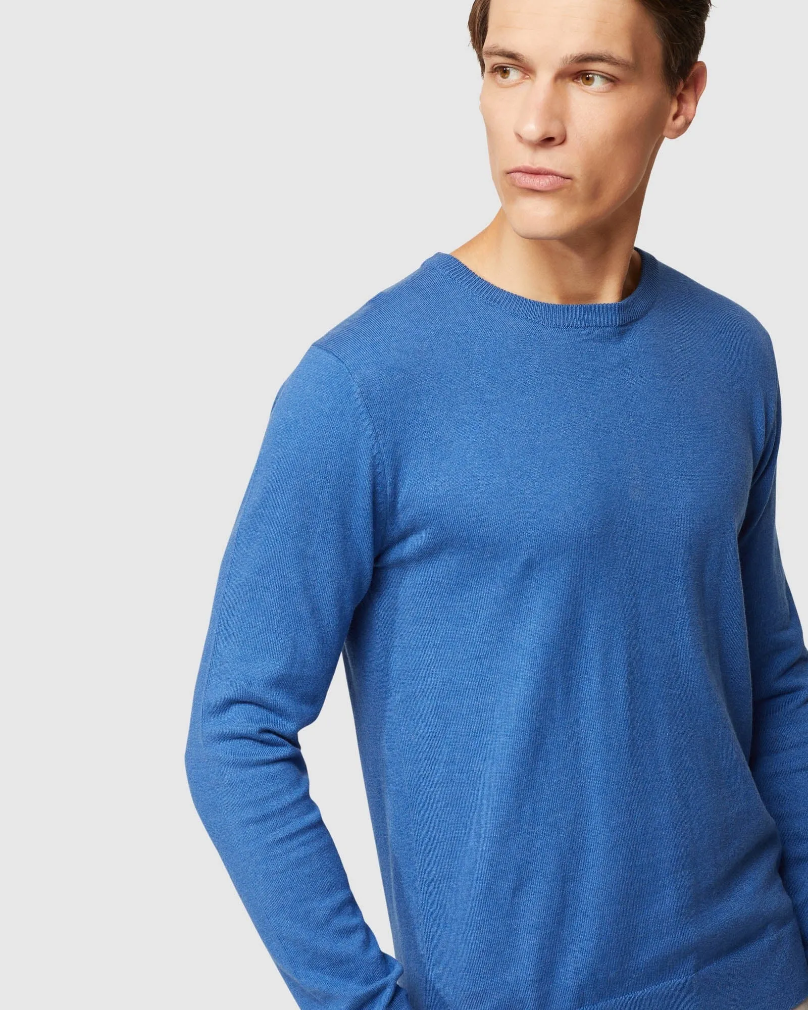 Crew Neck Cotton Cashmere Pullvr