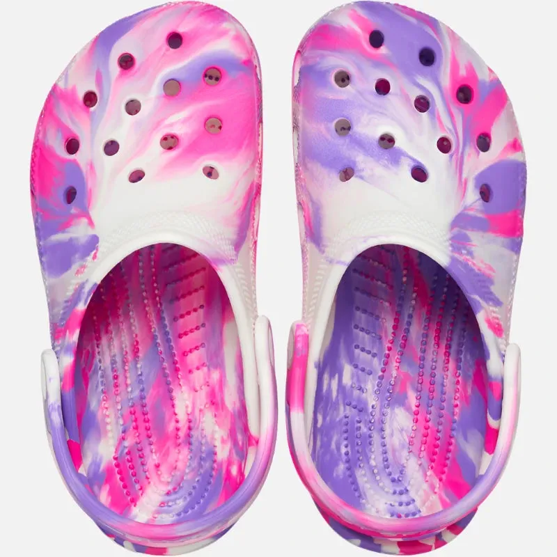 Crocs Classic Glow Marbled Clog Kids - Pink Crush Multi
