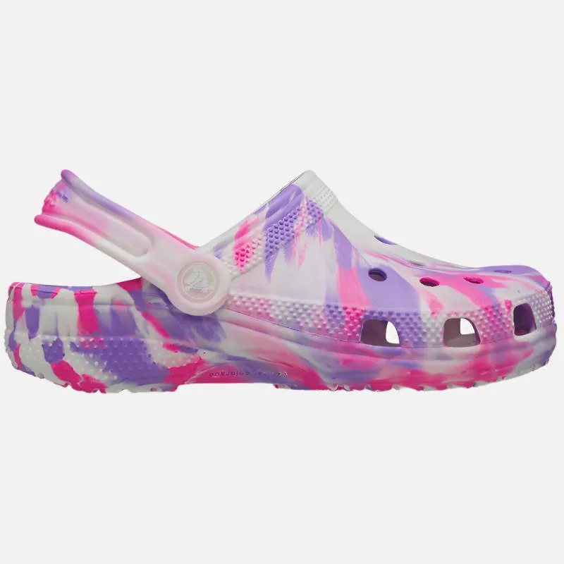 Crocs Classic Glow Marbled Clog Kids - Pink Crush Multi