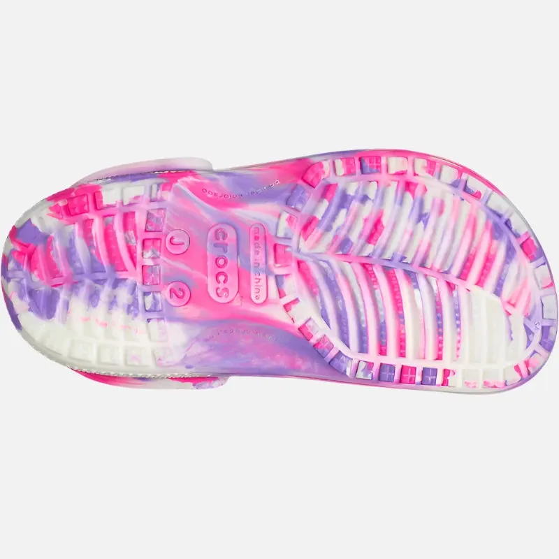Crocs Classic Glow Marbled Clog Kids - Pink Crush Multi
