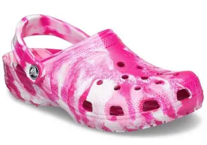 Crocs Unisex Classic Marbled Clogs - Candy Pink