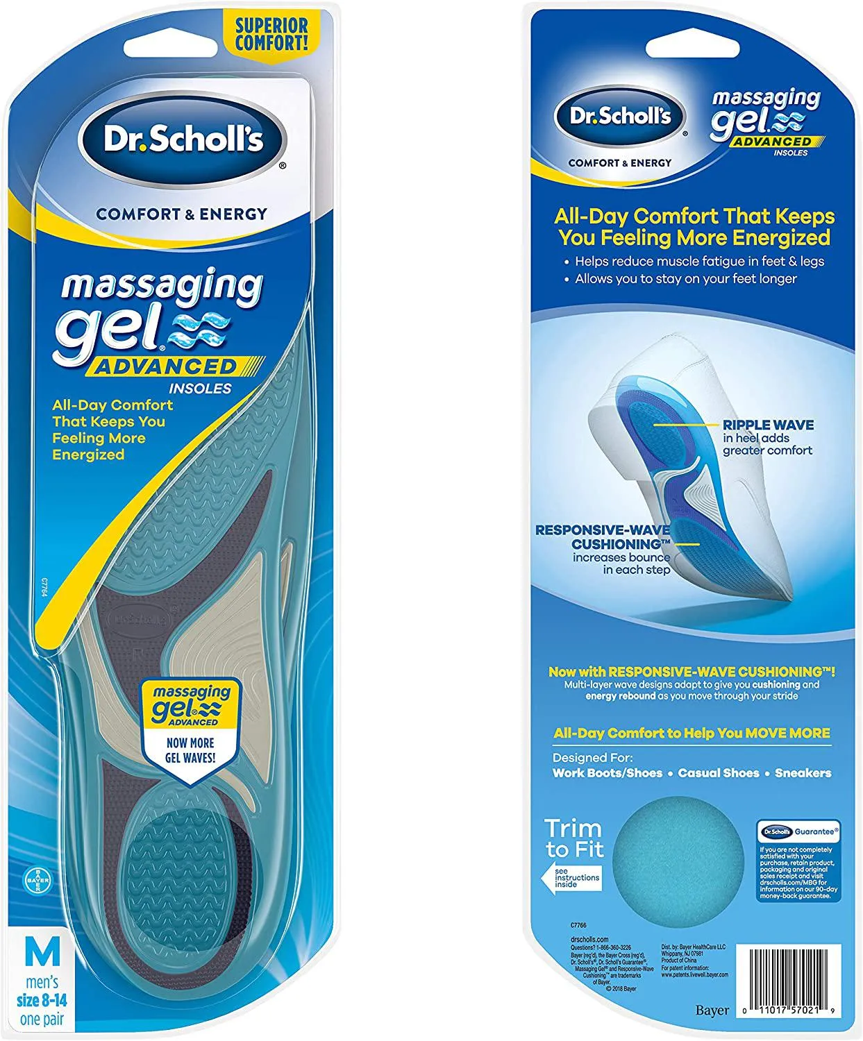 Dr. Scholl‚Äôs Massaging Gel Advanced Insoles (Men's 8-14), 1 Pair