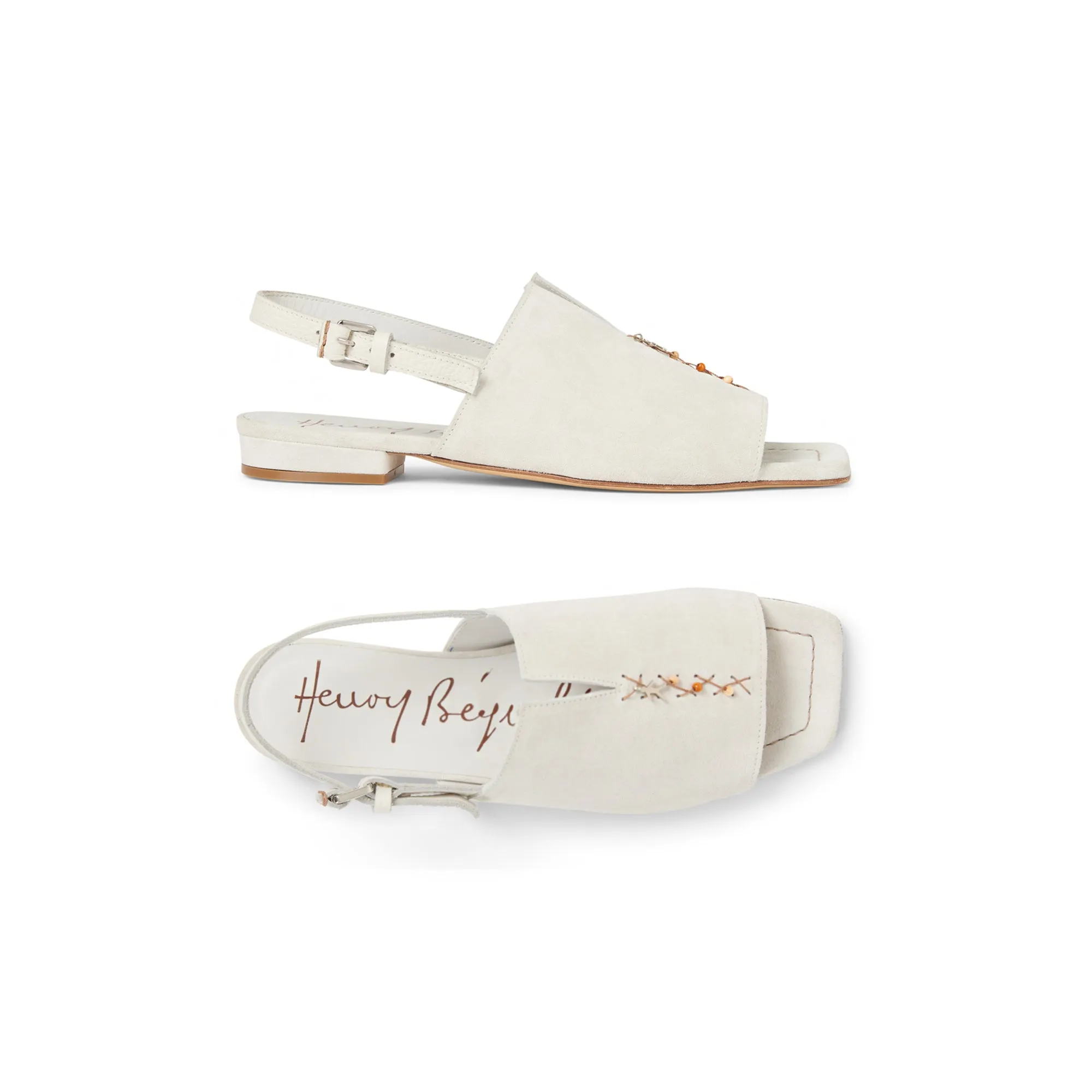 Embroidered Sandal Camoscio Vintage
