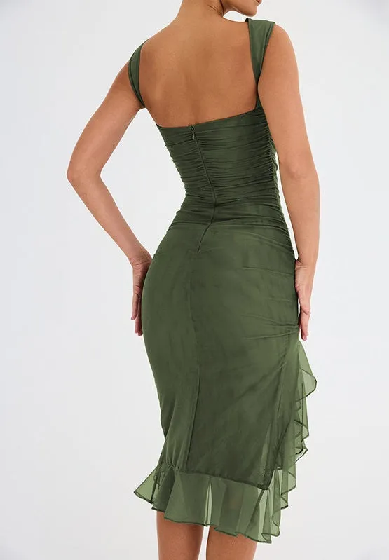 Glamour: Trendy crew neck sheath dress
