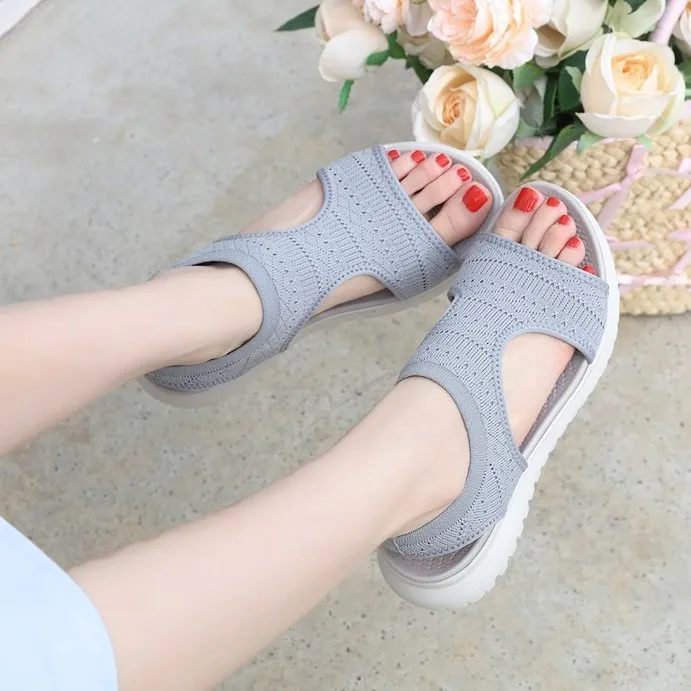 GroovyWish Women Walking Orthopedic Sandals Mesh Hollow Out Trendy Summer Sandals