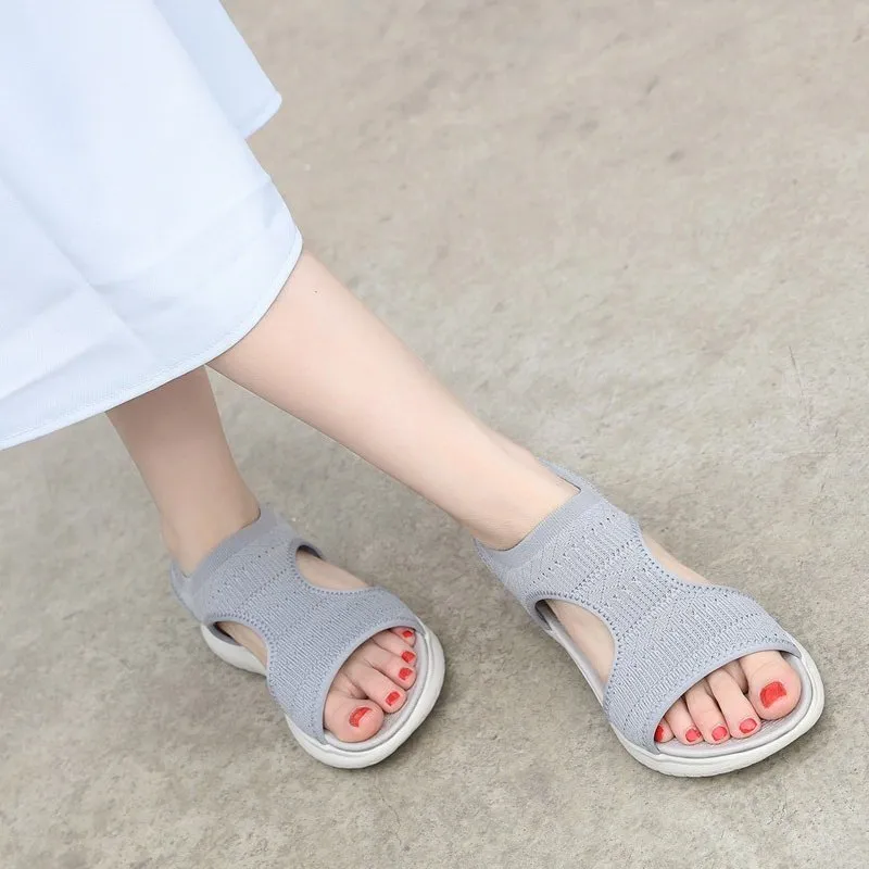 GroovyWish Women Walking Orthopedic Sandals Mesh Hollow Out Trendy Summer Sandals