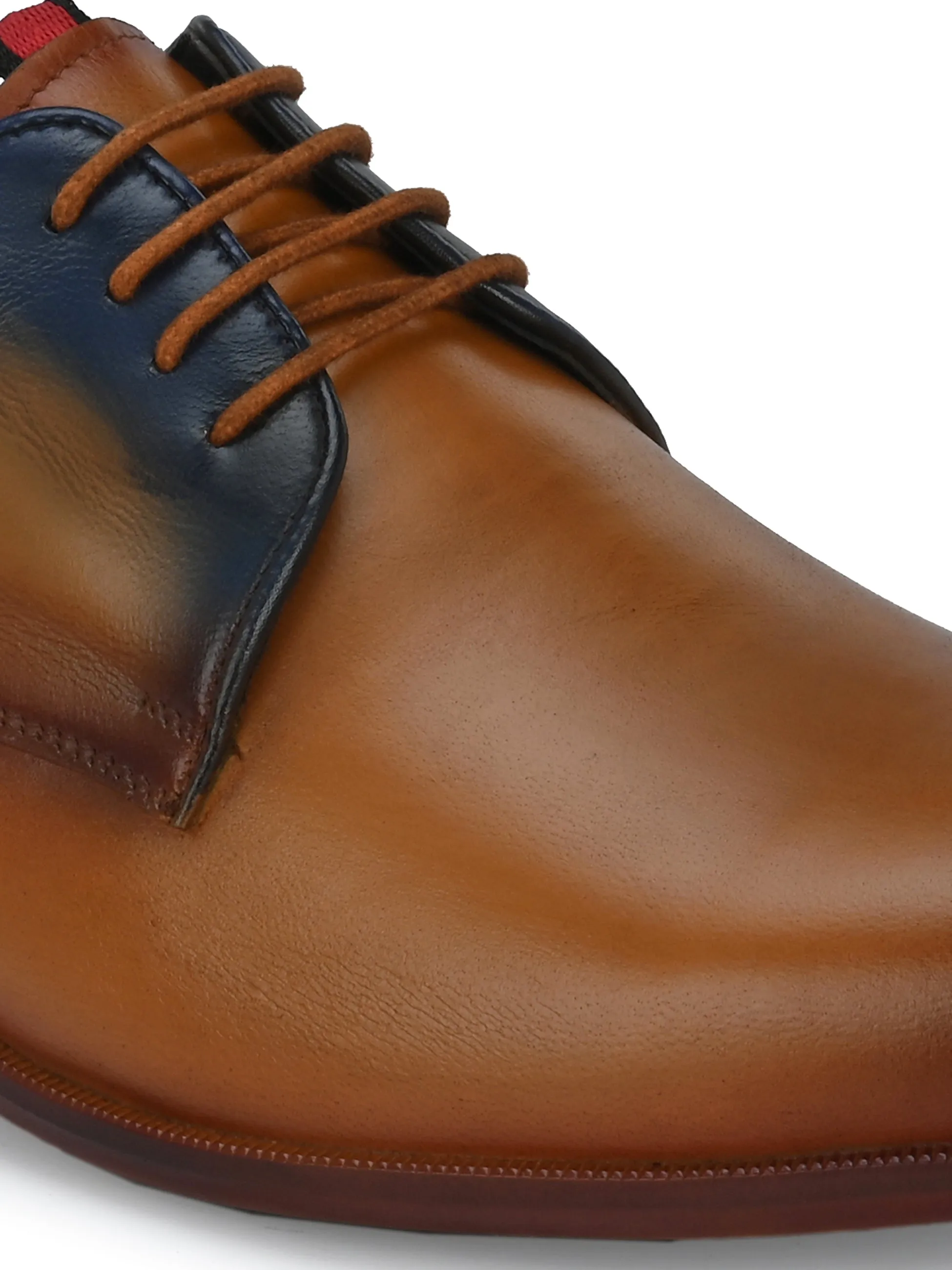 HITZ2951 Men's Tan Leather Formal Lace Up Shoes