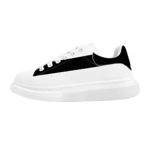 ICONIC Heightening Low Top Shoes - White - BLACK ACCENTS