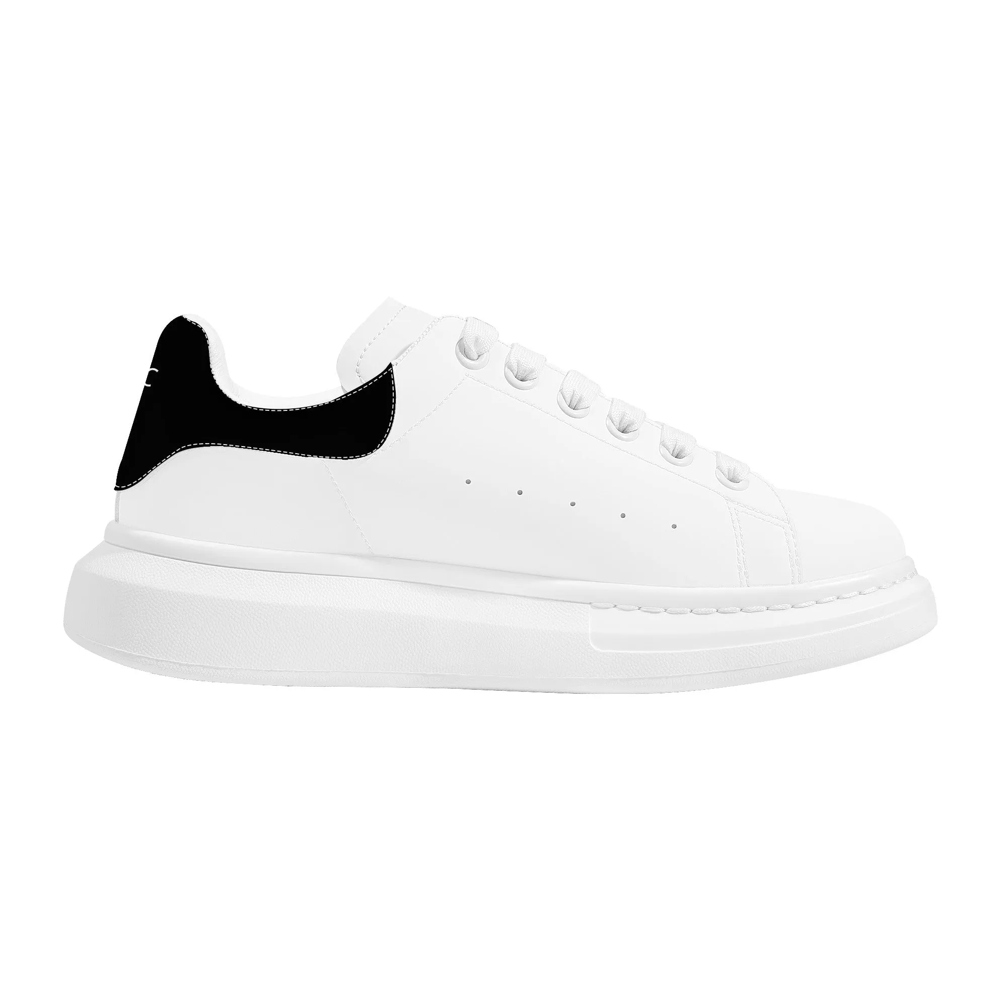 ICONIC Heightening Low Top Shoes - White - BLACK ACCENTS