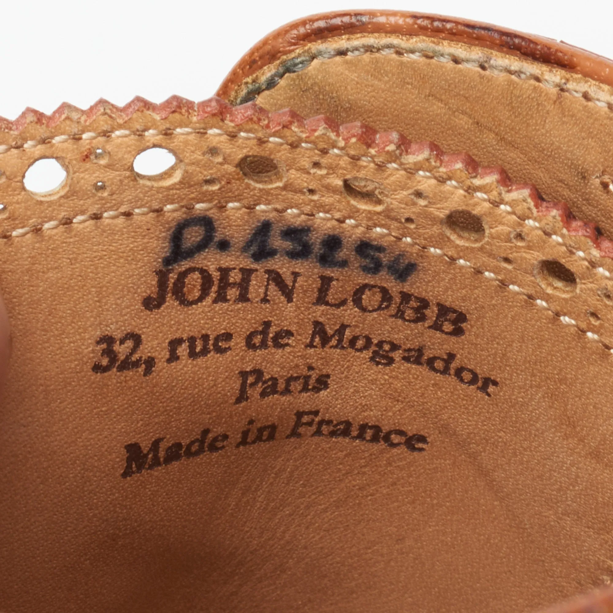 JOHN LOBB Paris Bespoke Cognac Calf Brogue Wingtip Oxford Shoes UK 7.5 US 8.5