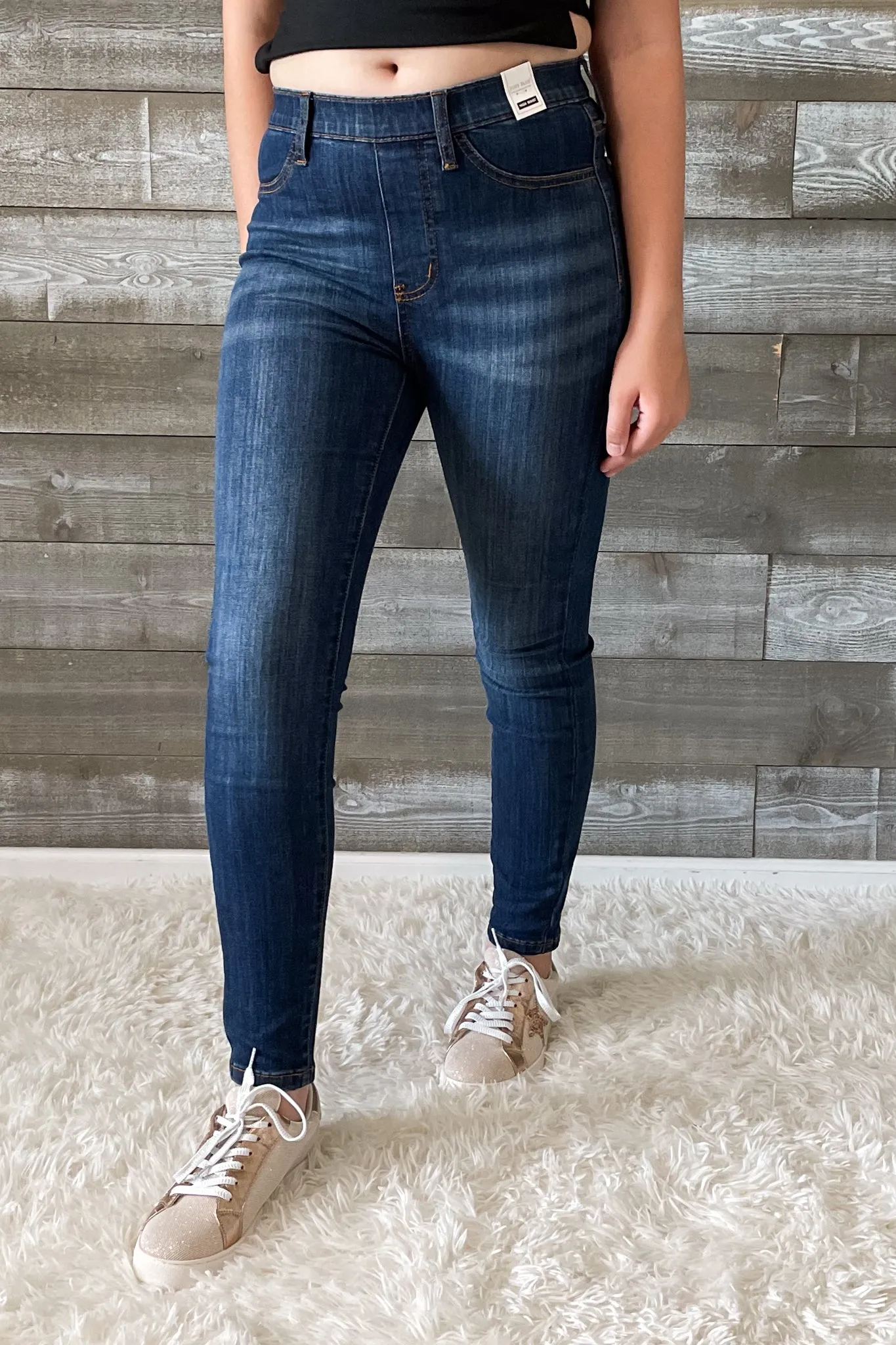 Judy Blue High Waist Patch Pocket Pull On Skinny Jeans