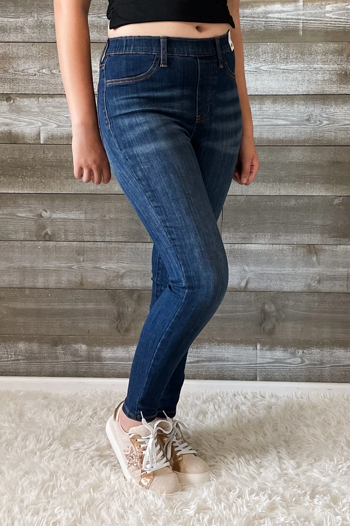 Judy Blue High Waist Patch Pocket Pull On Skinny Jeans