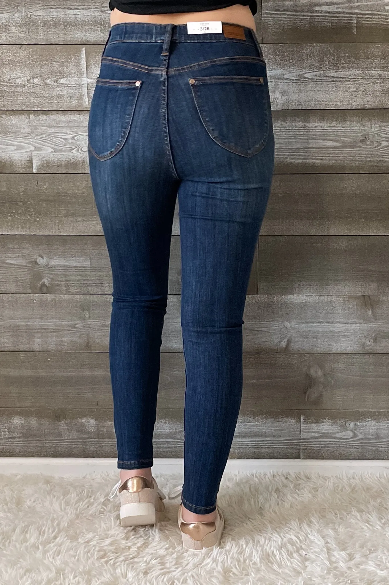 Judy Blue High Waist Patch Pocket Pull On Skinny Jeans