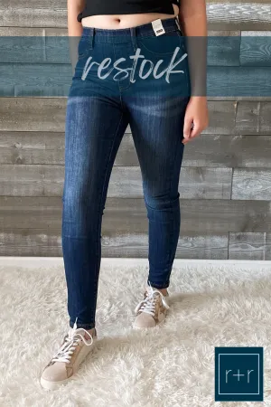 Judy Blue High Waist Patch Pocket Pull On Skinny Jeans