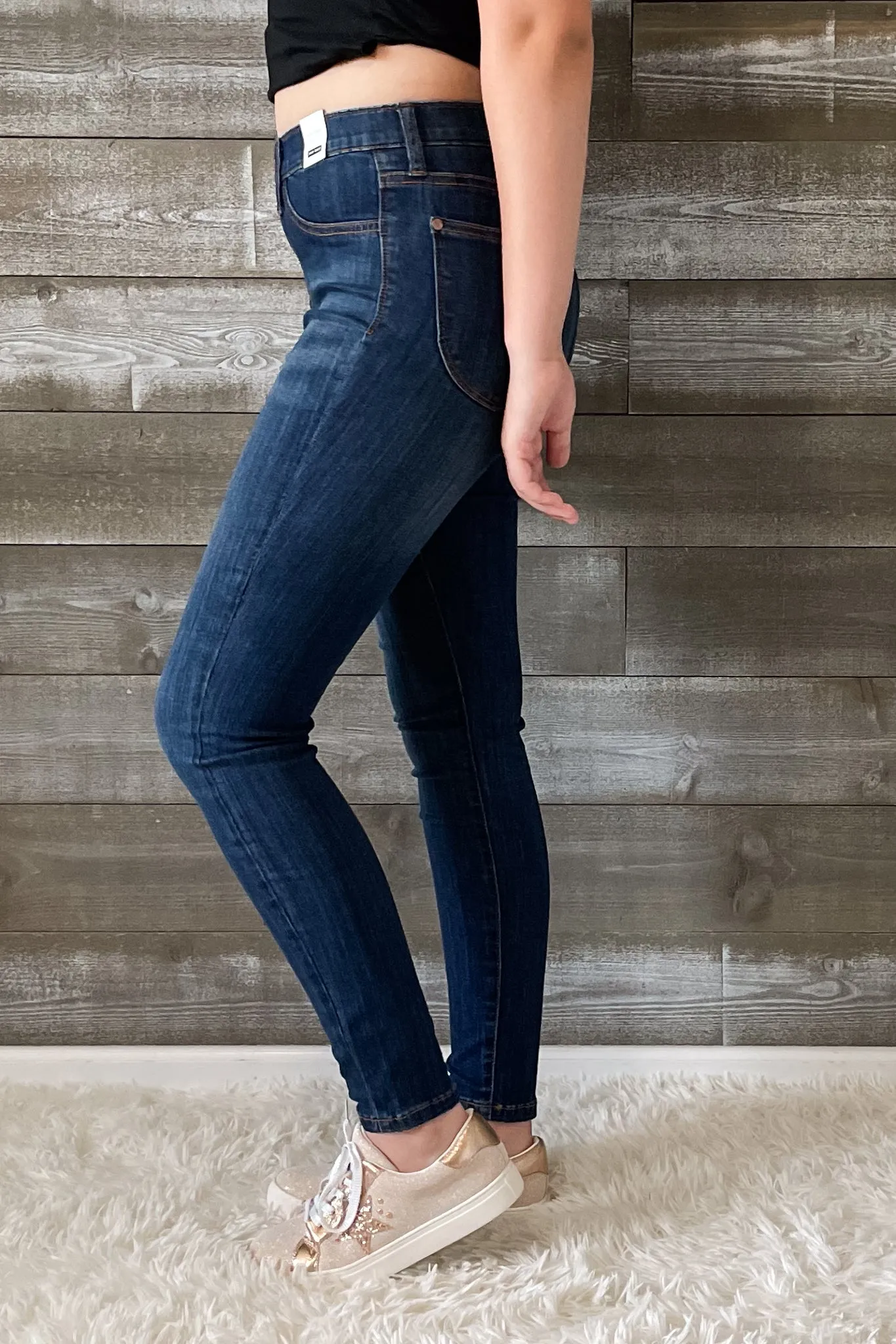 Judy Blue High Waist Patch Pocket Pull On Skinny Jeans
