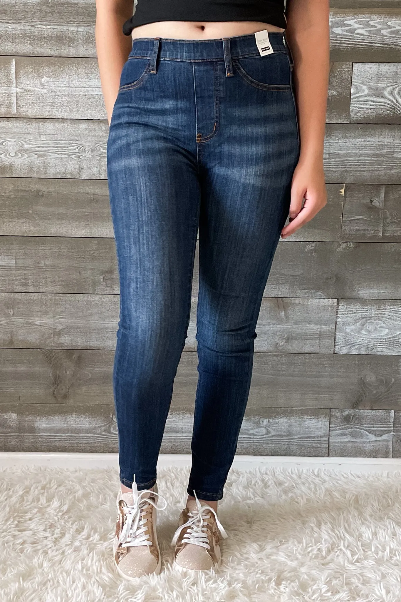 Judy Blue High Waist Patch Pocket Pull On Skinny Jeans