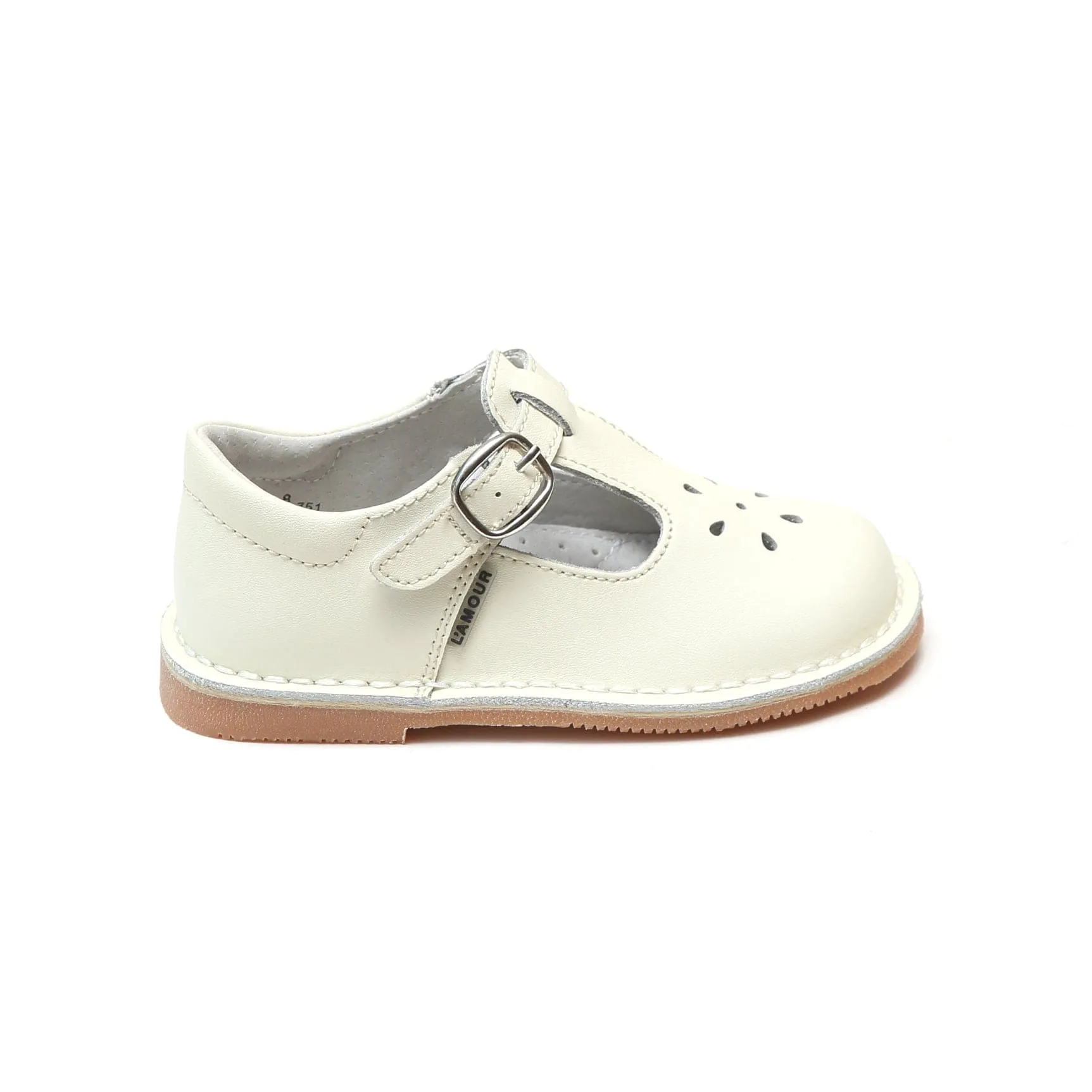 L'Amour Joy Classic Leather T-Strap Mary Jane