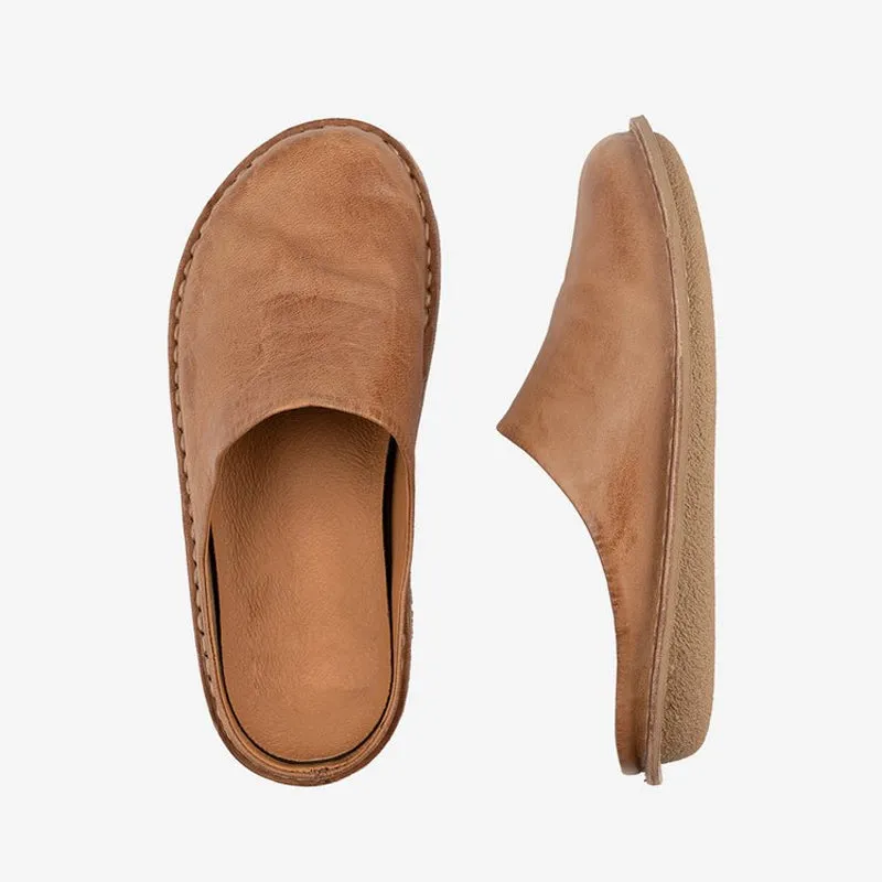 Leather Summer Slipper Sandals